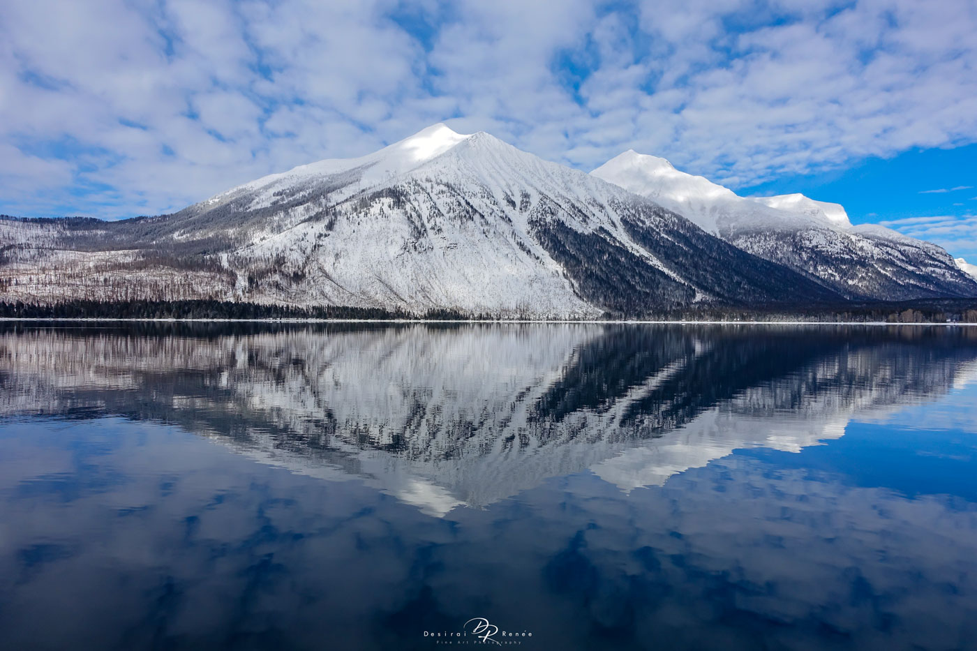 Glacier National Park, Reflection, Mountain, Lake, Snow, Blue, Water, Sky, Clouds, Montana